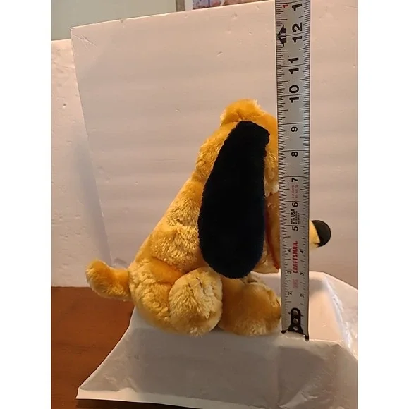 Vintage Disney PLUTO 10" Plush! Original Pluto Dog Walt Disney Tan Red Black - Picture 6 of 9